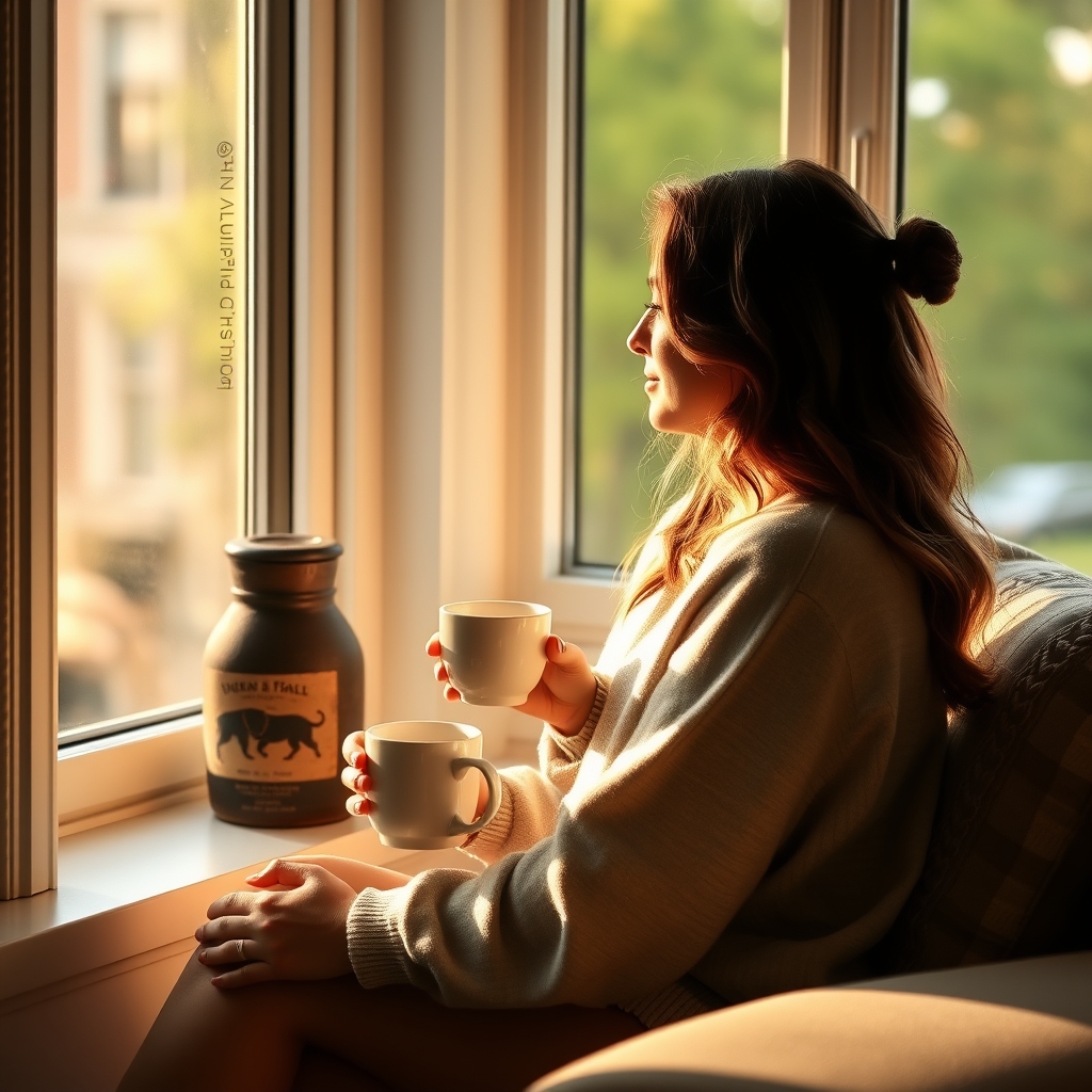 Morning ritual with Lulutox tea by a sunny window